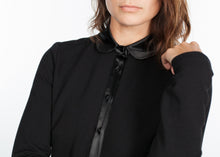 Fleece Jersey Dress in Black