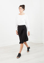 Wrap Snap Skirt in Black